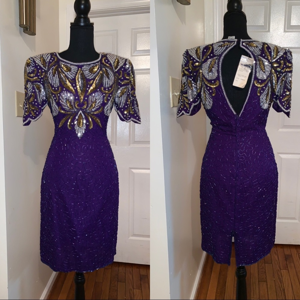 Laurence Kazar beaded /sequin dress